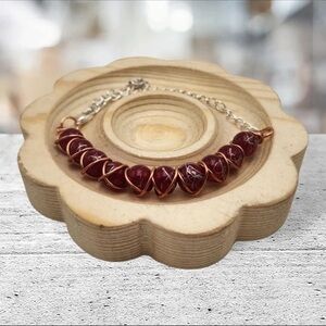 Elegant Red Beaded Bracelet